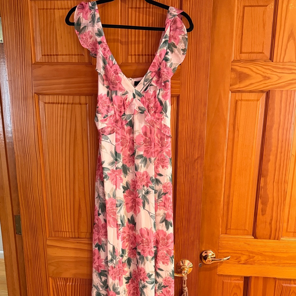Floral Pink Maxi Dress